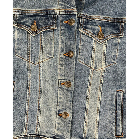 Vigoss Jean Jacket Womens Size Medium Long Sleeves Flap Pockets Denim NEW - Picture 8 of 12
